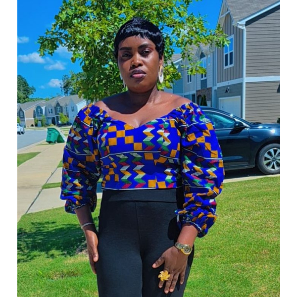 Ankara Fashion Top – Size 10 (XL)