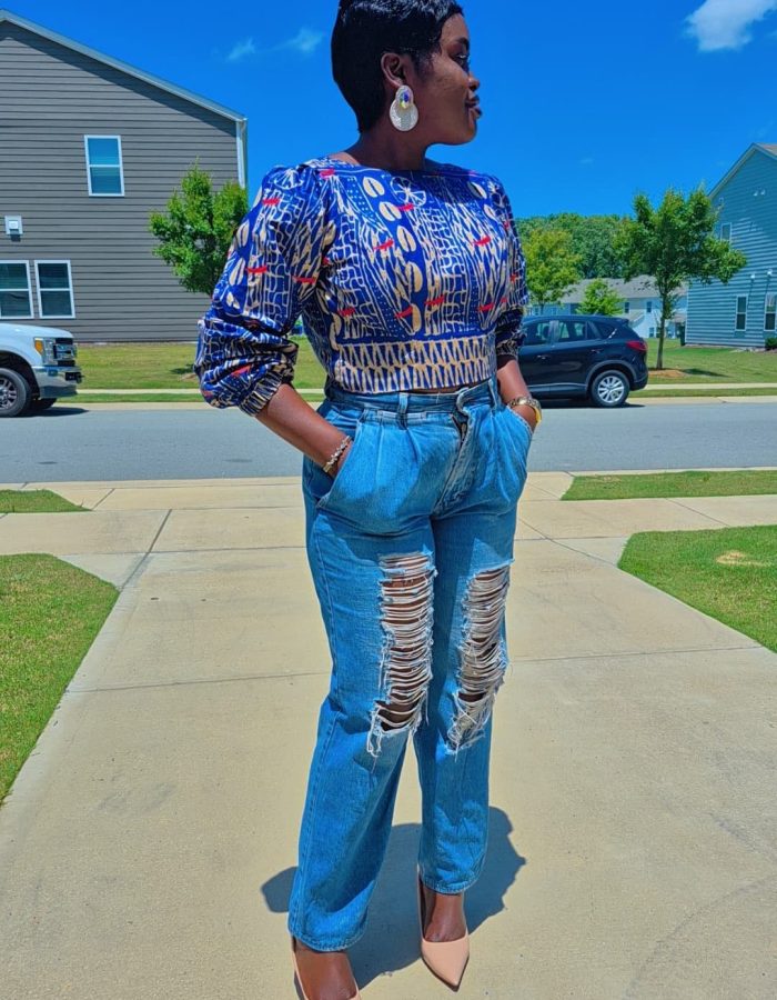 Ankara Fashion Top – size 10 (xl)